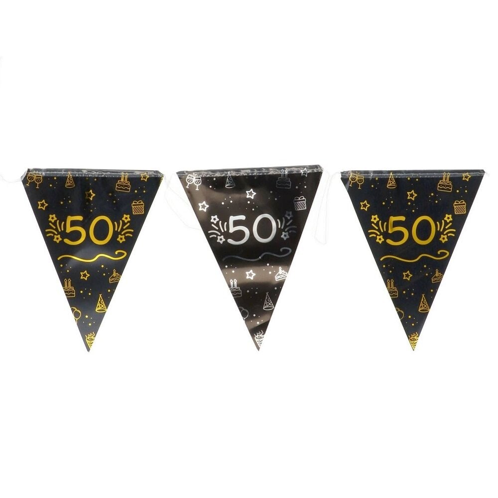 Vlaggenlijn Zwart & Goud 50 jaar