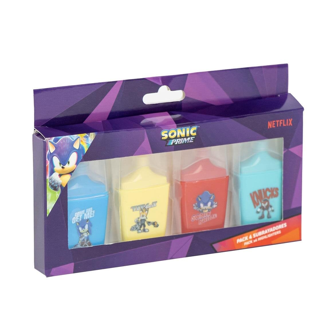 Sonic Prime - Markeerstiften 4 stuks