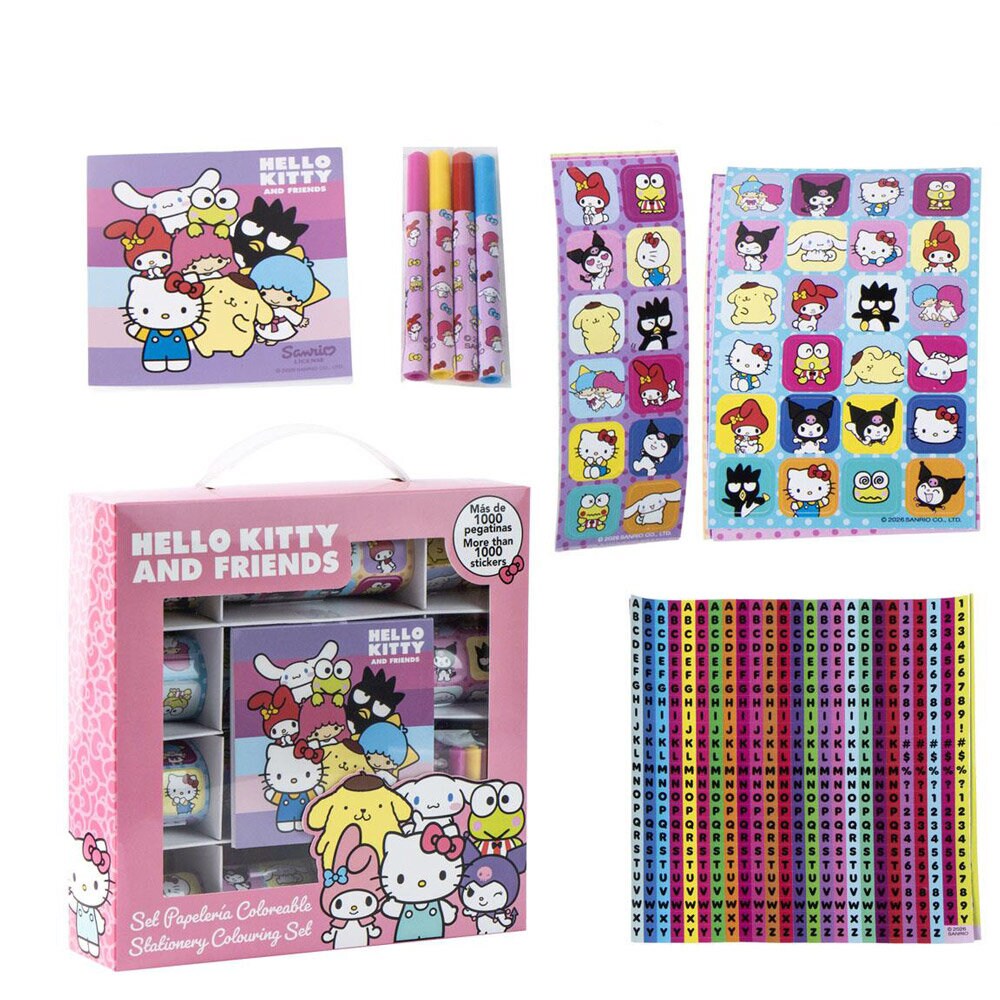 Hello Kitty Stickers & Kleurset 1000 stuks