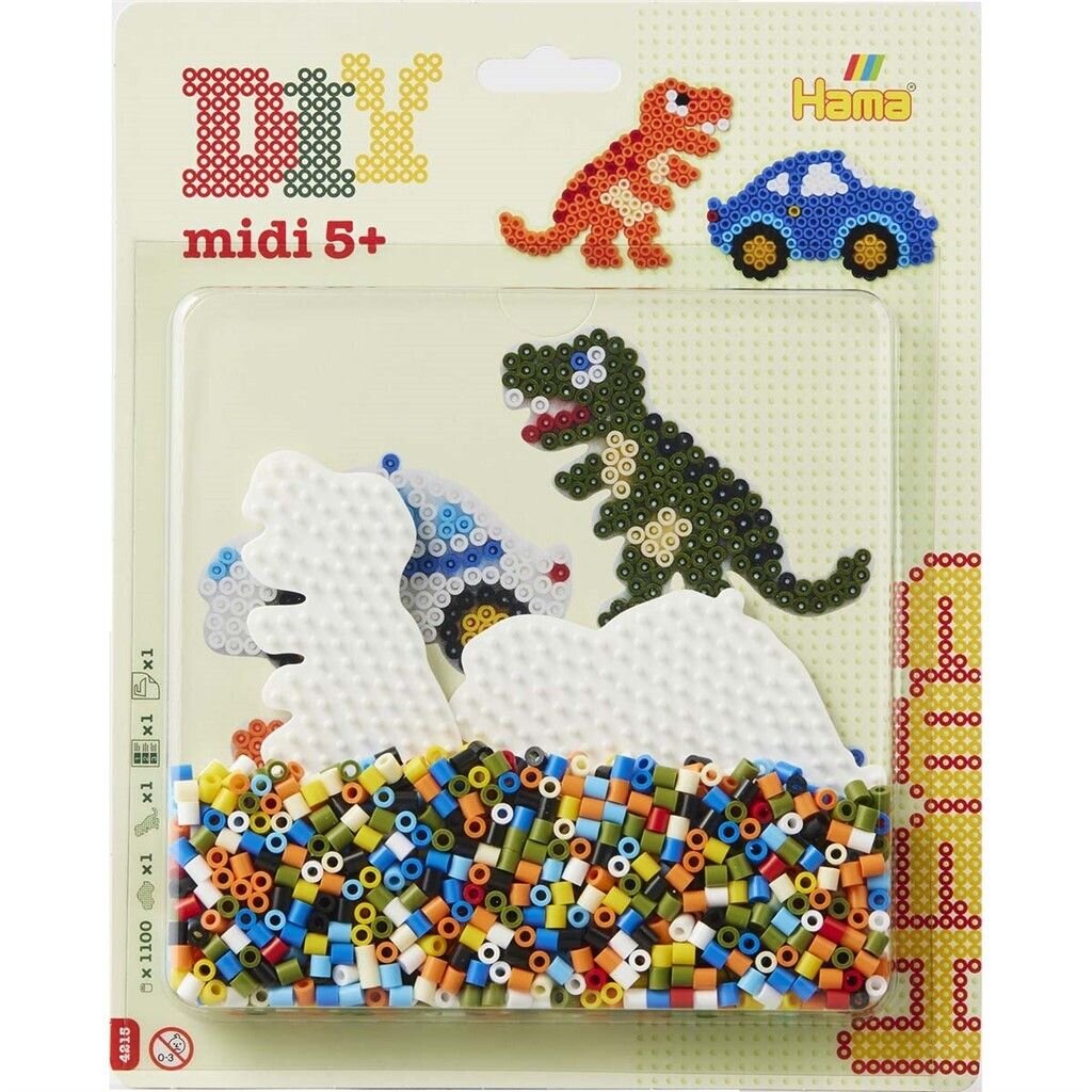 Hama - Kralenset Dinosaurus & Auto 1100 delig