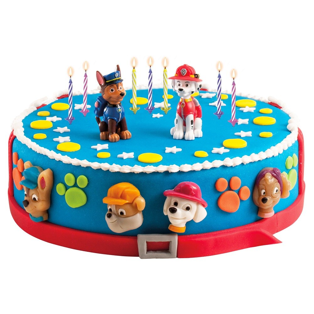 Paw Patrol - Taartfiguren Chase & Marshall 6 cm, 2 stuks