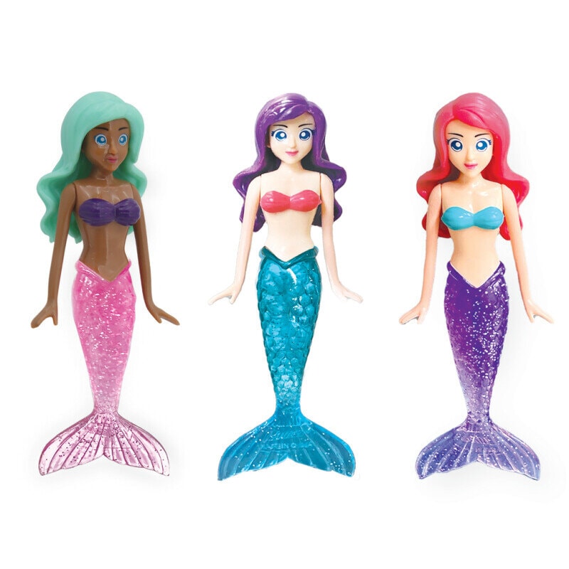 Duikspeelgoed Glitterende Zeemeermin, set van 3 stuks