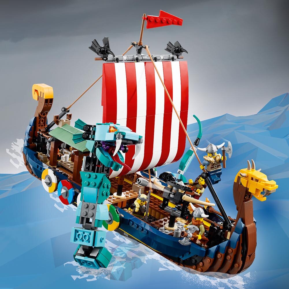 LEGO Creator - Vikingschip en de Midgaardslang 9+