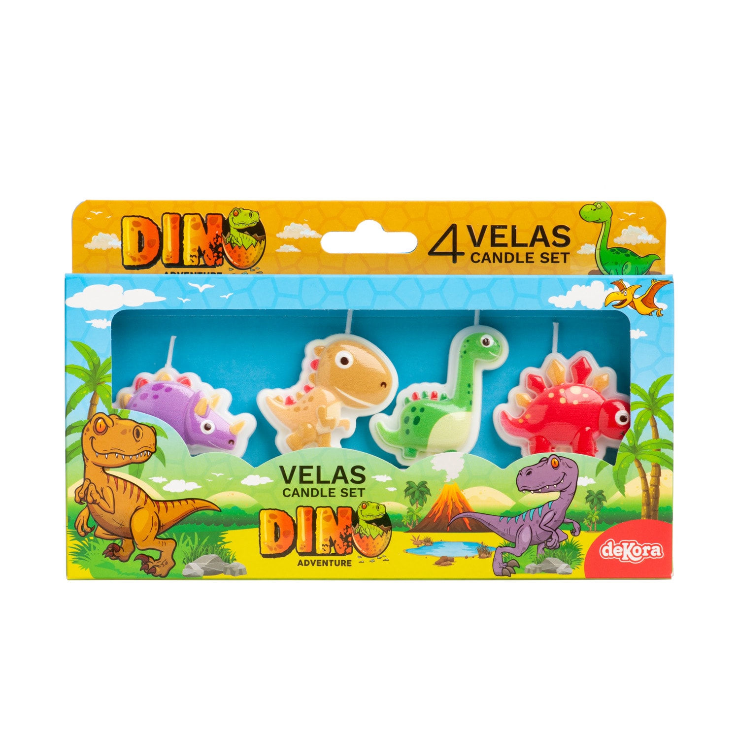 Dino Taartkaarsjes 4 stuks