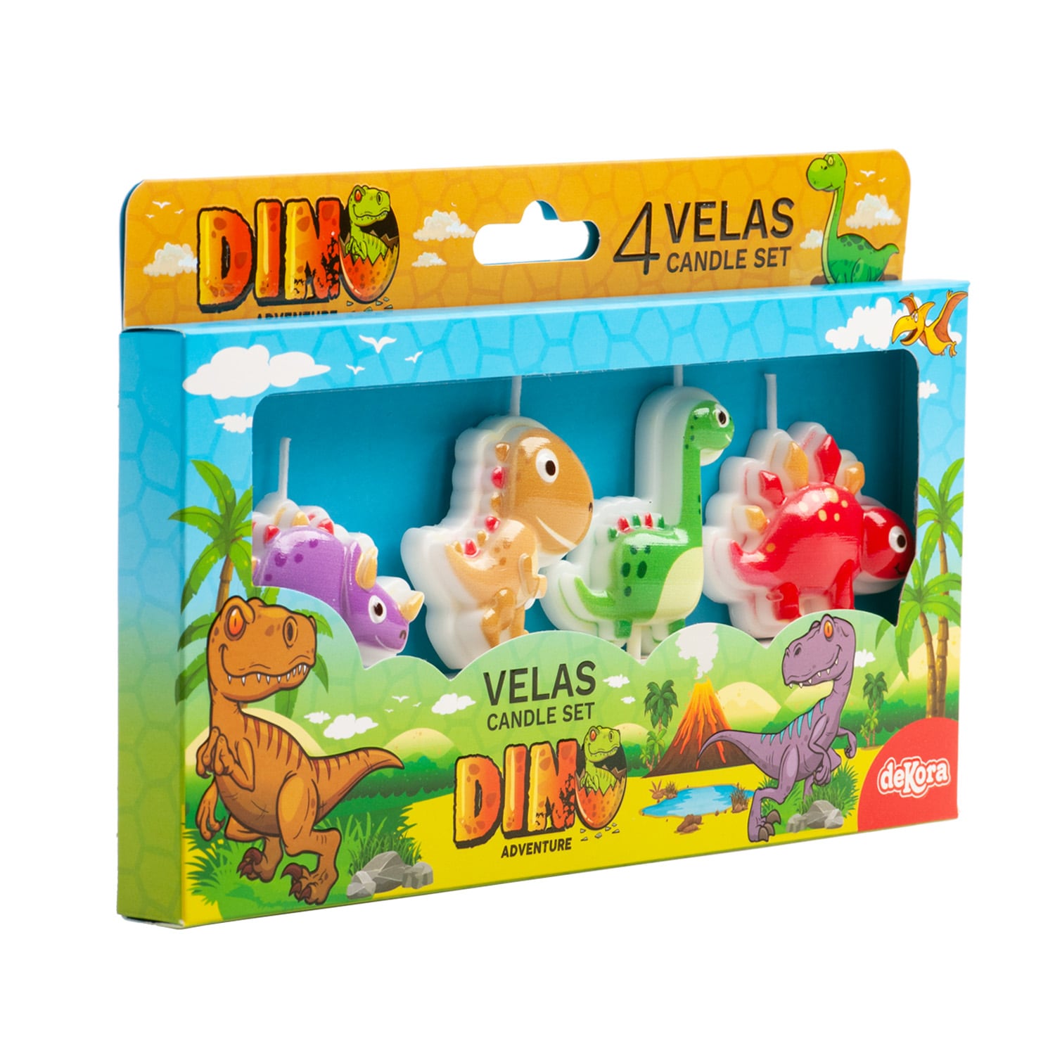 Dino Taartkaarsjes 4 stuks