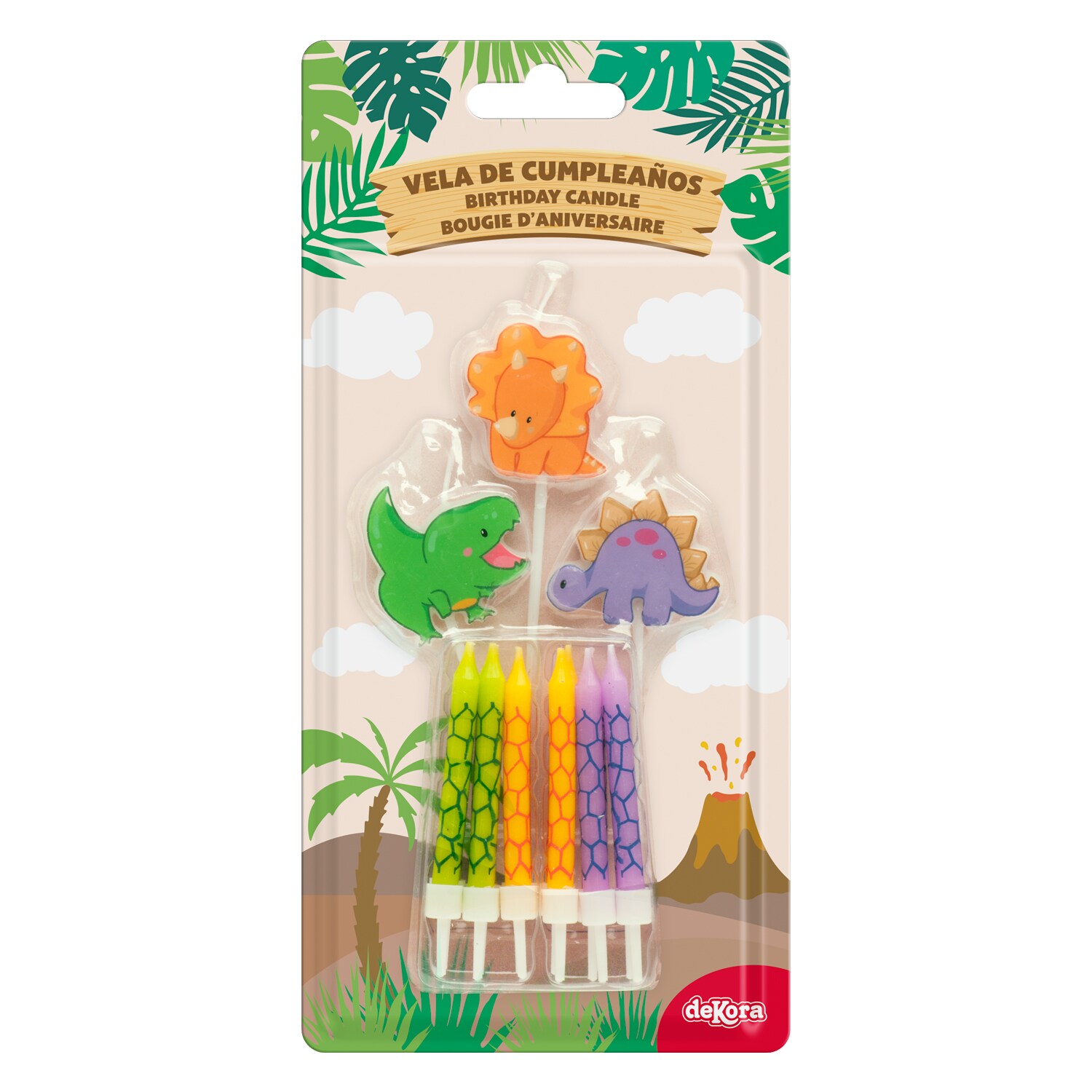 Taartkaarsjes Dinosaurus 15 stuks