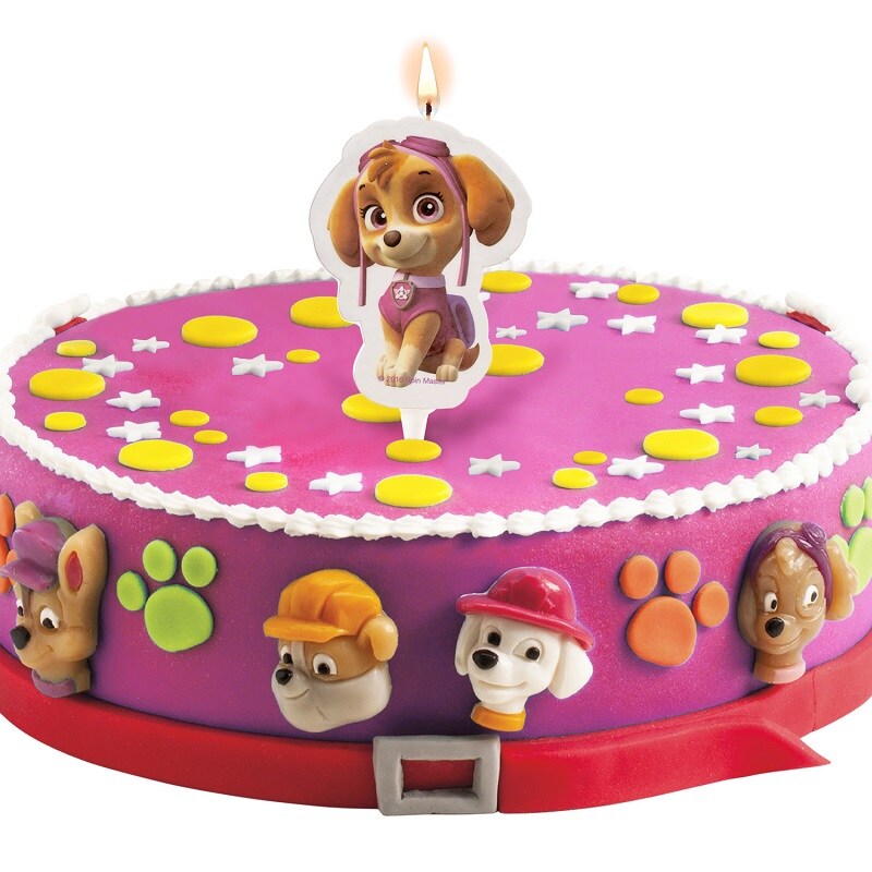 Paw Patrol - Skye Taart Kaars 7,5 cm