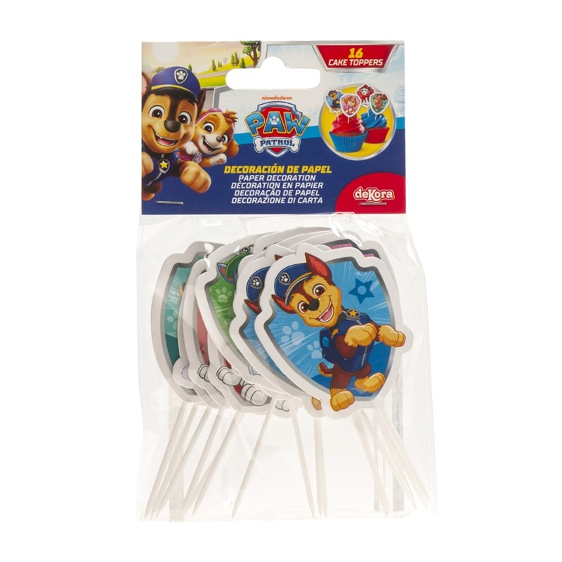 Paw Patrol - Caketoppers 16 stuks