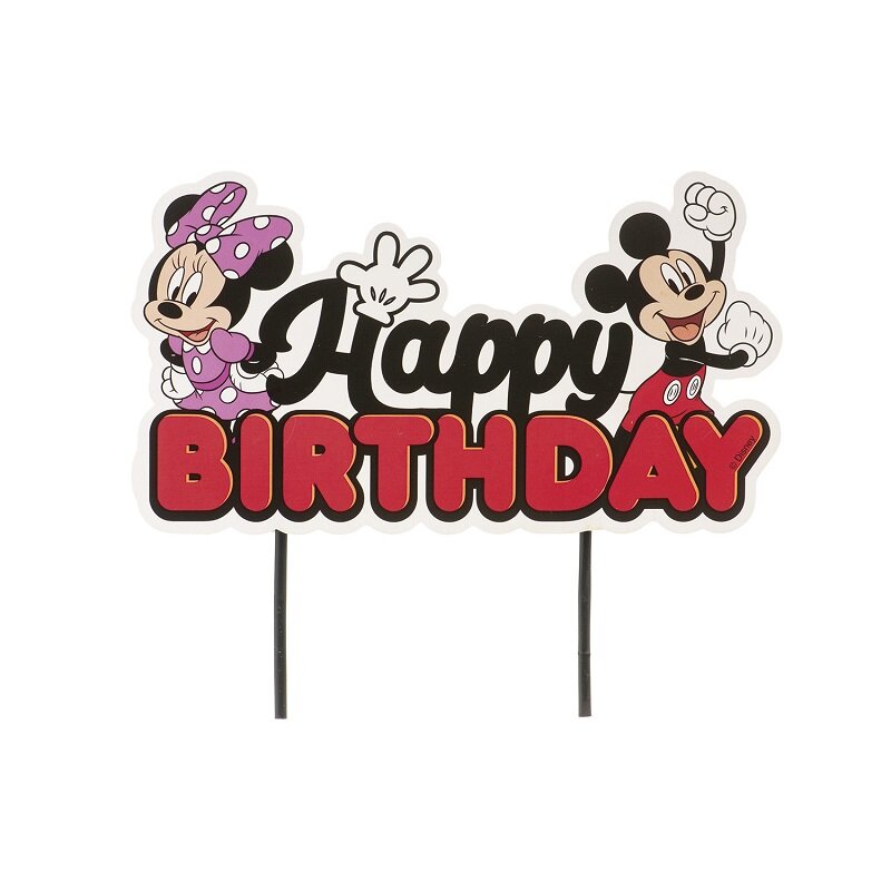 Mickey en Minnie Cake Topper Happy Birthday