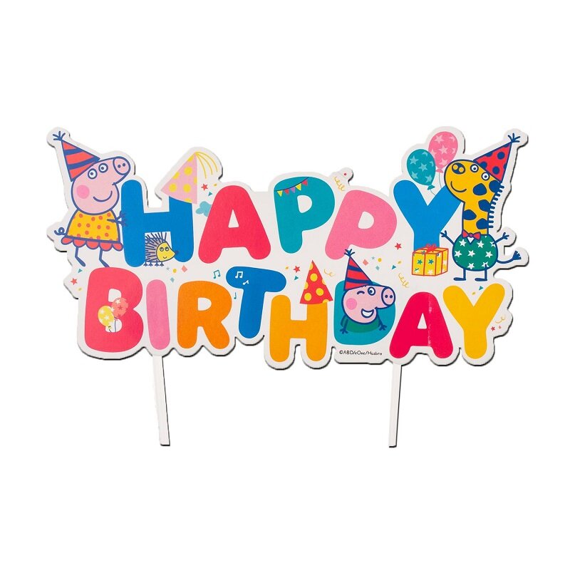 Peppa Pig - Caketopper Happy Birthday
