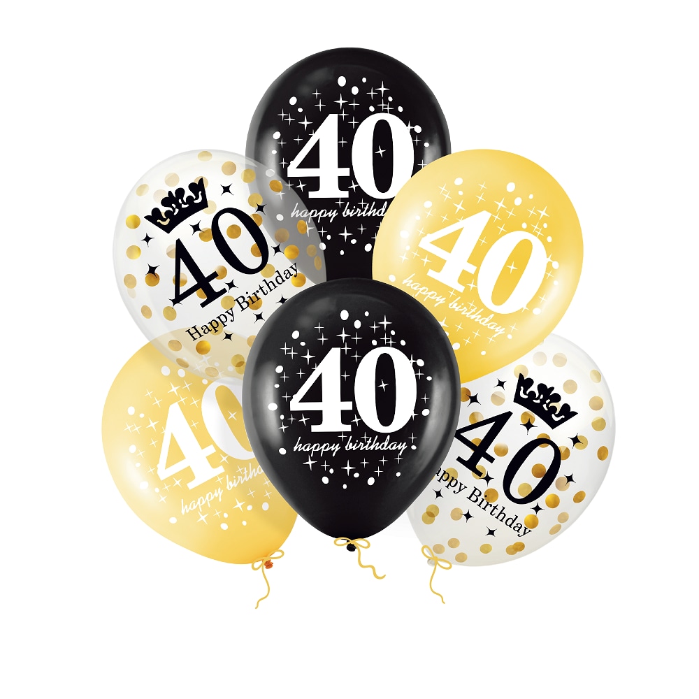 Ballonnen 40 jaar - set van 6