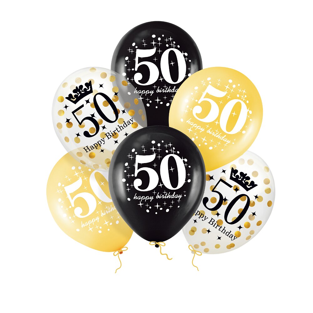 Ballonnen 50 jaar - set van 6