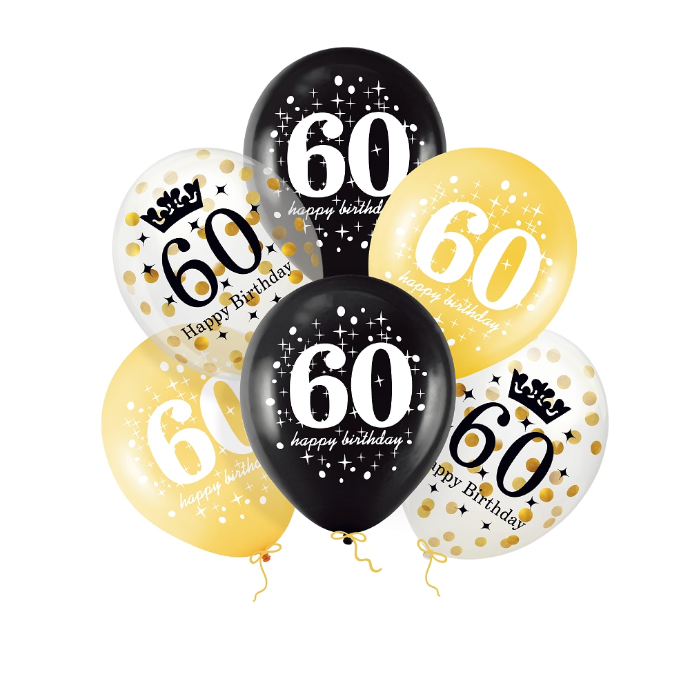 Ballonnen 60 jaar - set van 6
