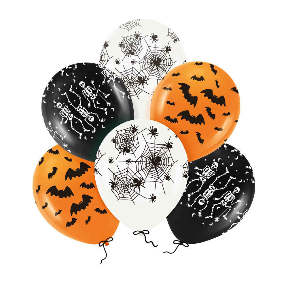 Halloween Ballonmix 6 stuks