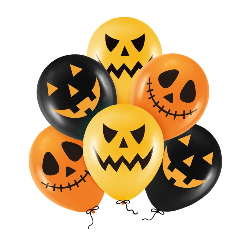 Halloween Scary Pumpkin Ballonmix 6 stuks