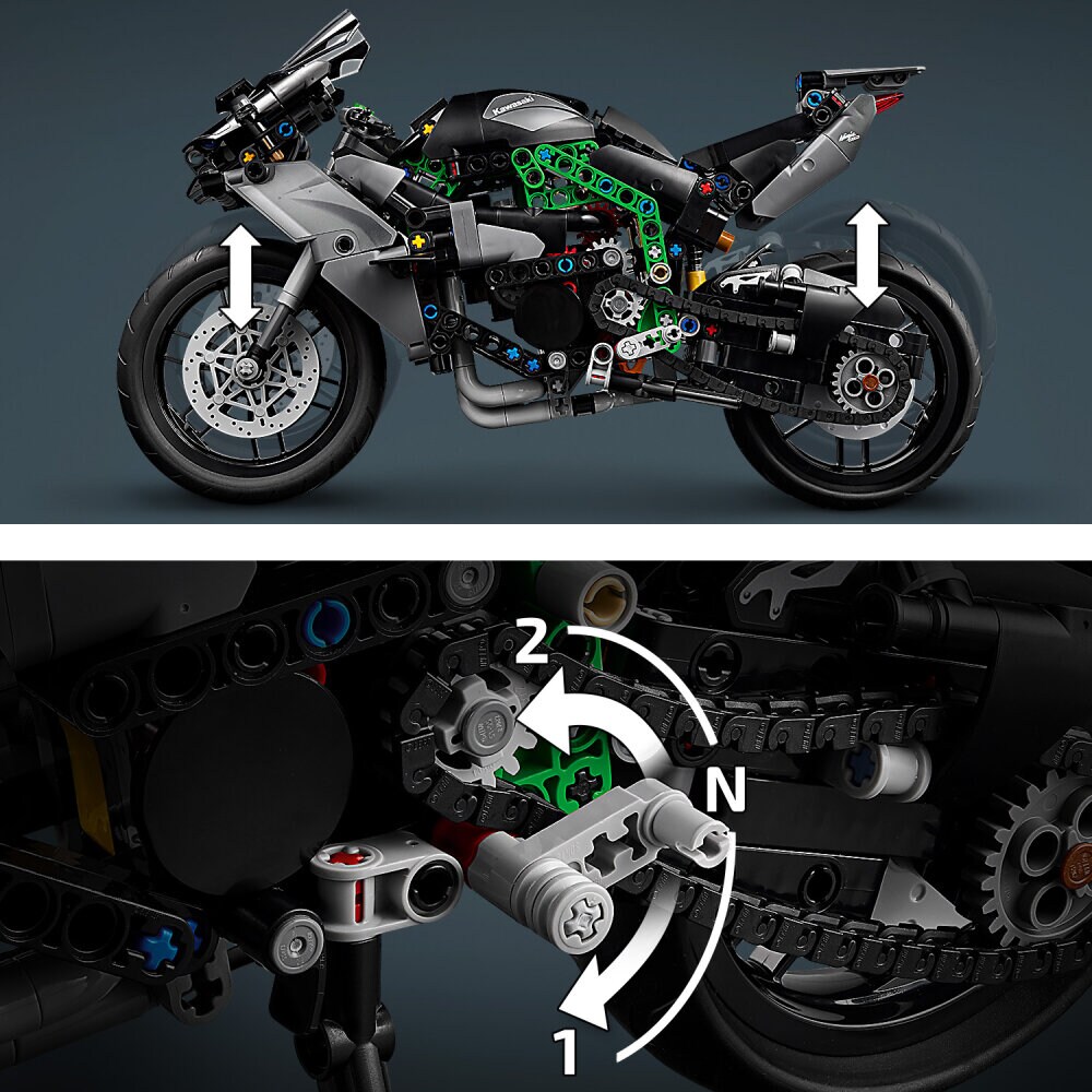 LEGO Technic - Kawasaki Ninja H2R motor 10+