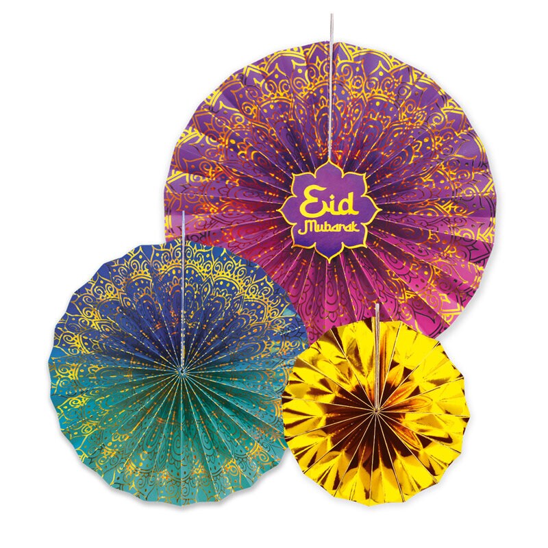 Eid Mubarak - Decoratieve Rozetten 3 stuks