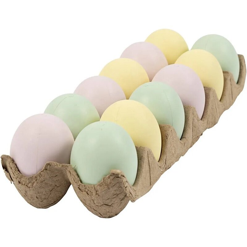 Paaseieren in pastelkleuren 12 stuks