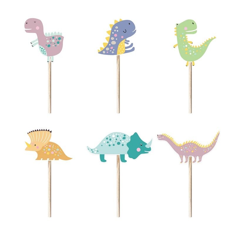 Dinosaurus Caketoppers 6 stuks