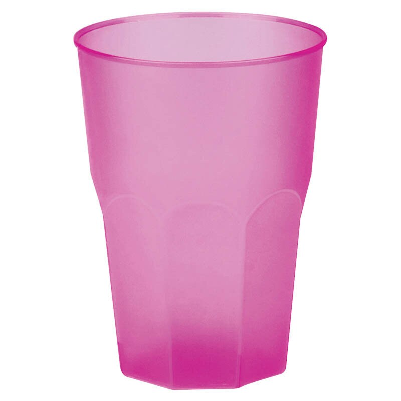 Roze Plastic Glazen 42 cl 6 stuks