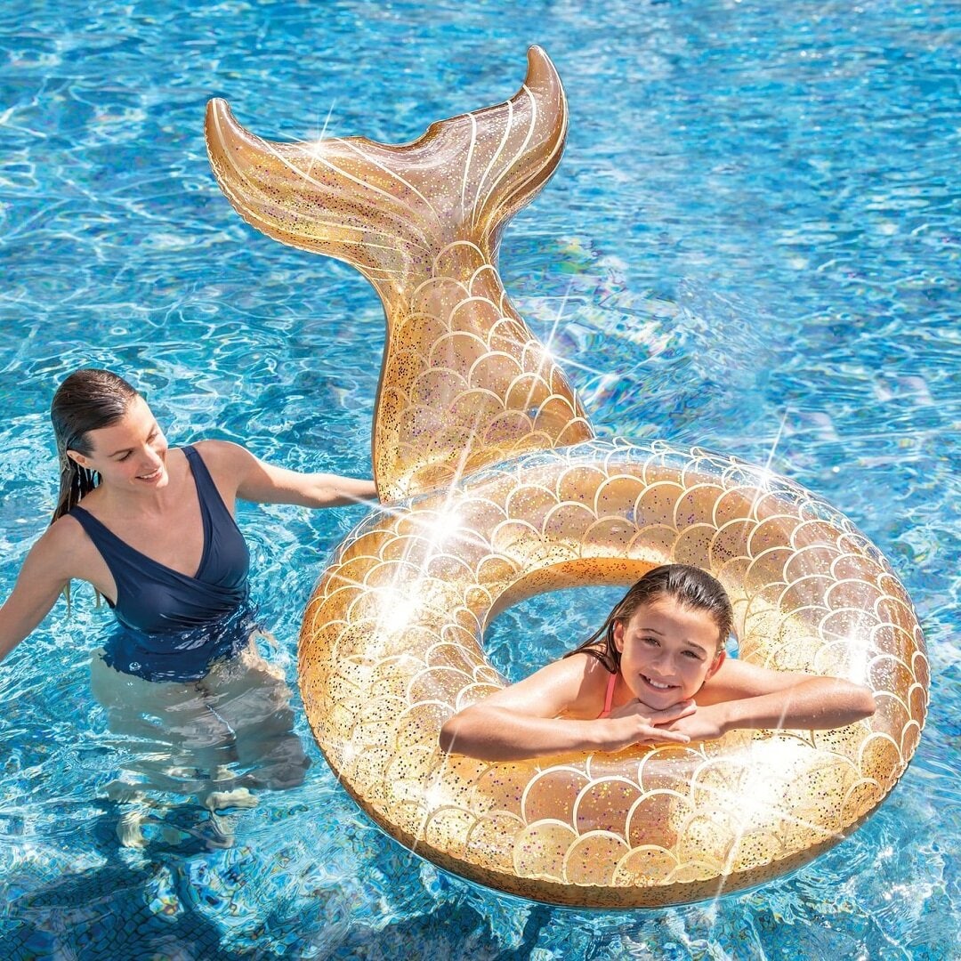 Intex - Luxe Glitterende Zeemeermin Zwemring 147 cm