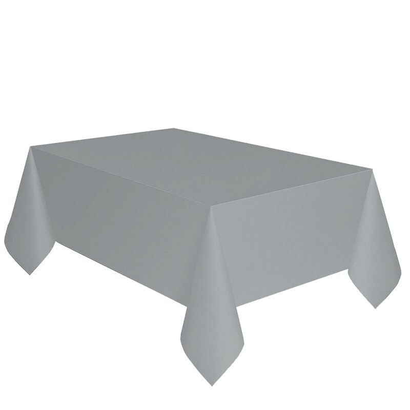 Papieren tafelkleed - Zilver 137 x 274 cm