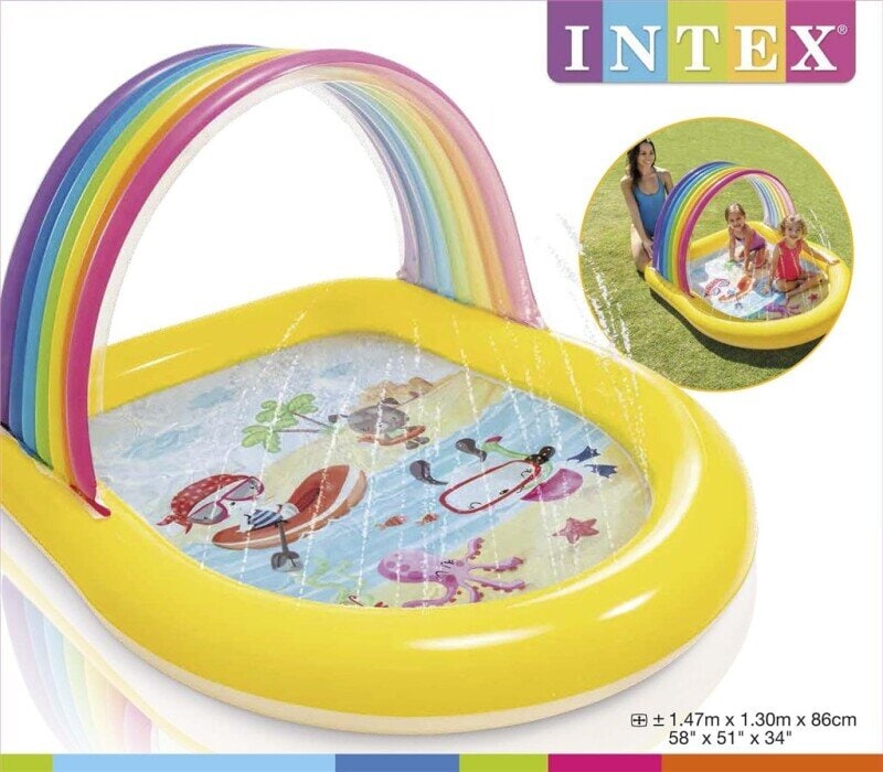 Intex Spuitbad Regenboog 147 cm