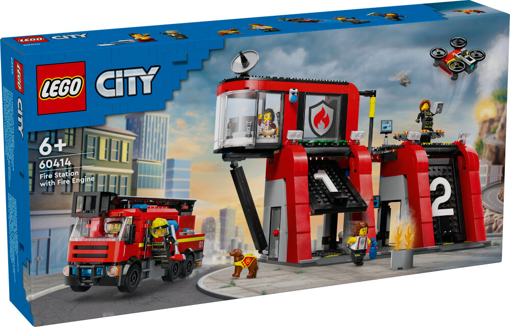 LEGO City - Brandweerkazerne en brandweerauto 6+