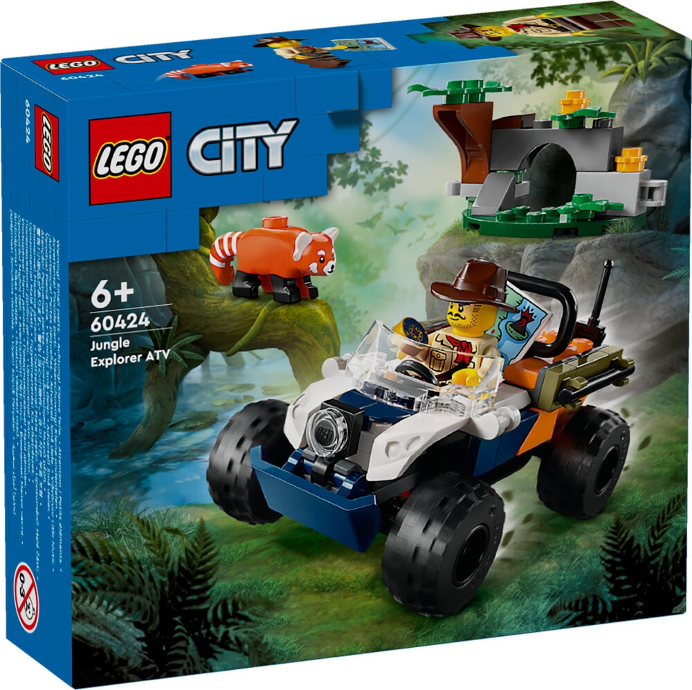 LEGO City - Jungleonderzoekers: rode panda-missie met terreinwagen 6+