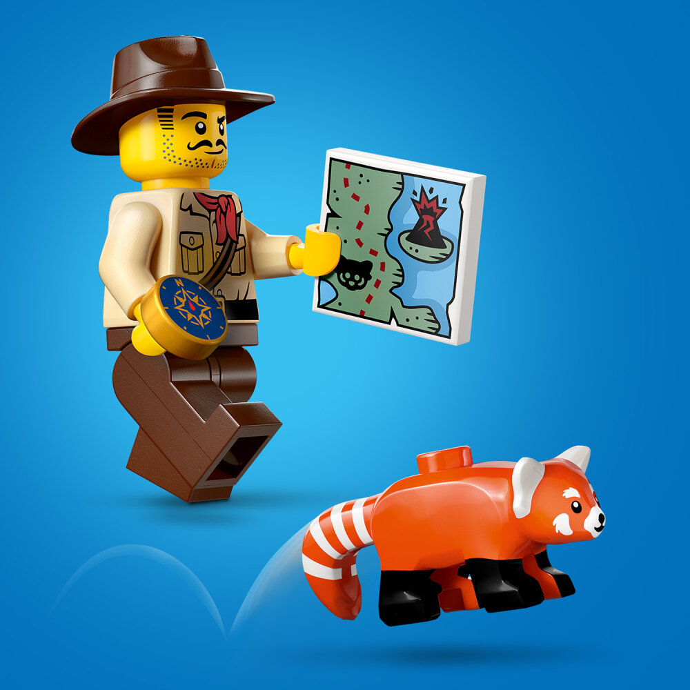 LEGO City - Jungleonderzoekers: rode panda-missie met terreinwagen 6+
