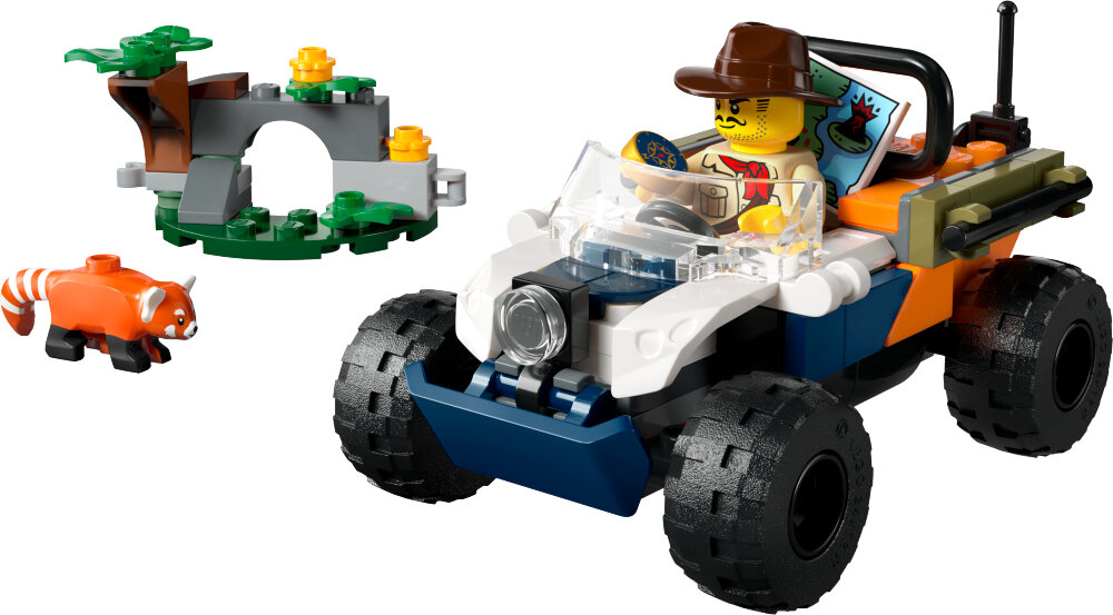 LEGO City - Jungleonderzoekers: rode panda-missie met terreinwagen 6+