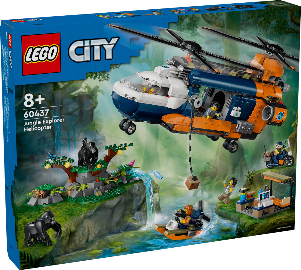 LEGO City - Jungleonderzoekers: helikopter bij de basis 8+