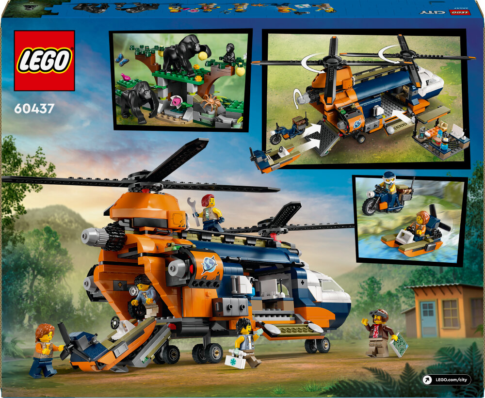 LEGO City - Jungleonderzoekers: helikopter bij de basis 8+