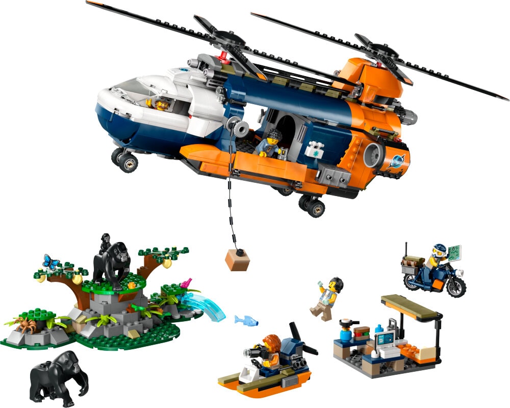LEGO City - Jungleonderzoekers: helikopter bij de basis 8+