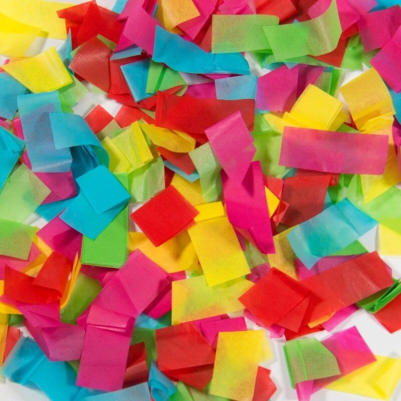 Confetti Kanon Papierconfetti Regenboogkleuren 28 cm