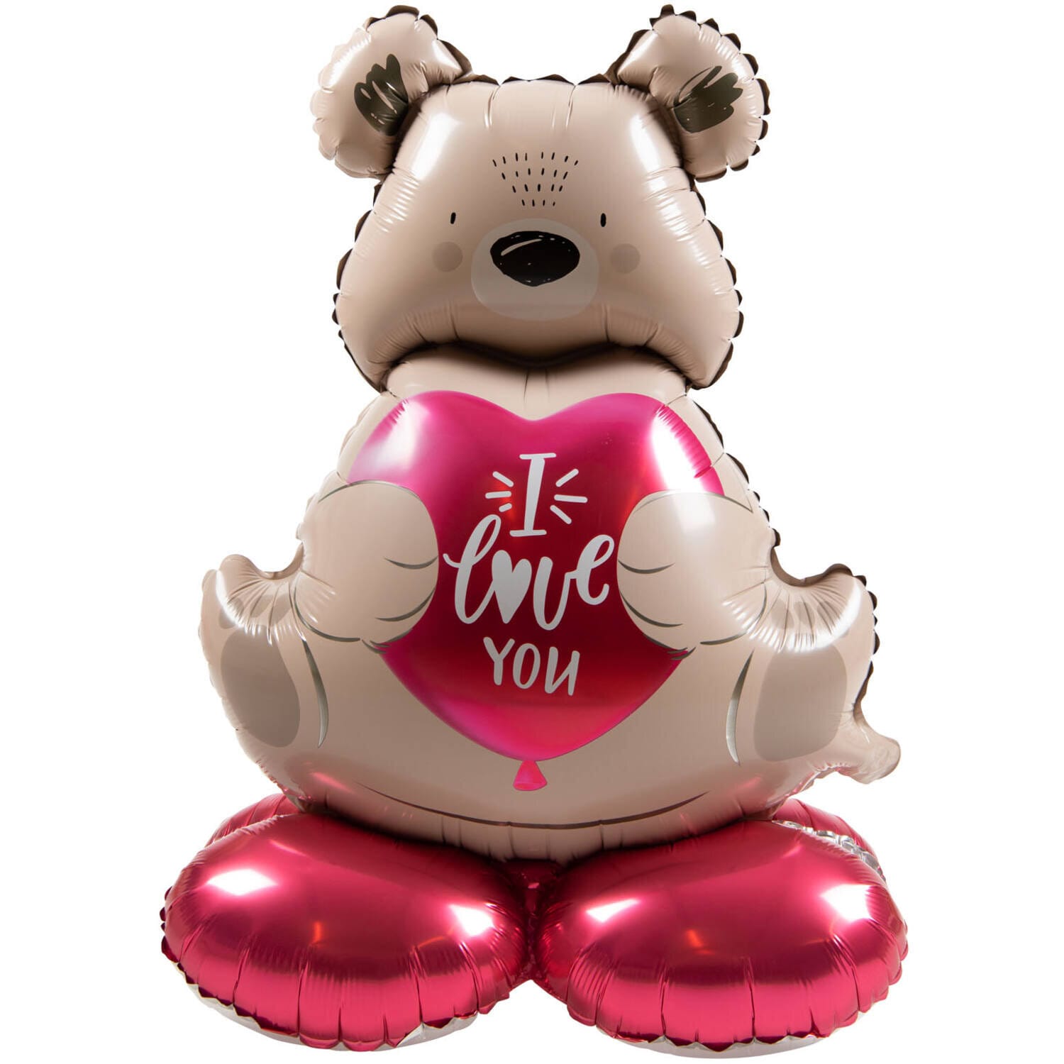 Folieballon Vrijstaande Teddybeer ''I love You'' 66 cm