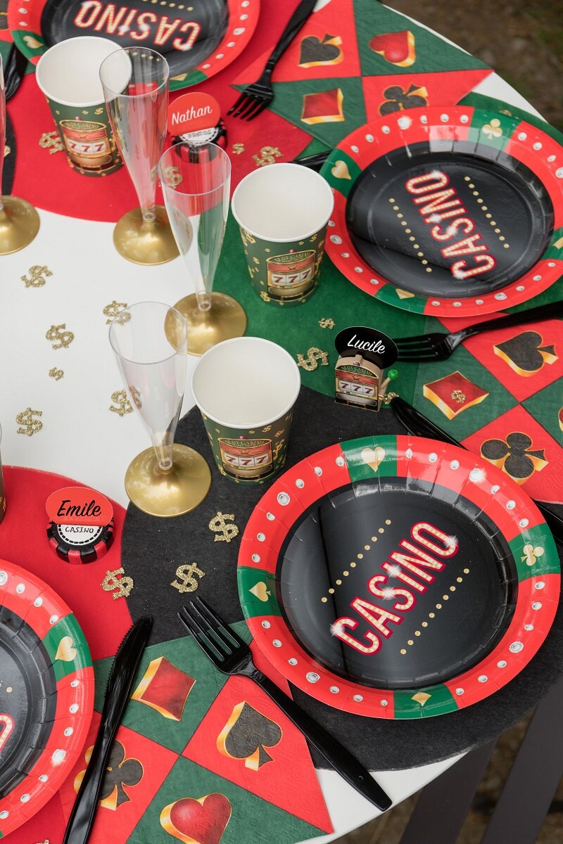 Casino - Papieren borden 10 stuks