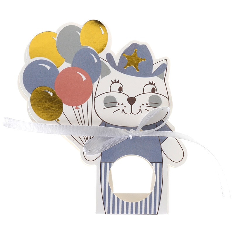 Kitty Party - Cadeaudoosjes blauw 6 stuks