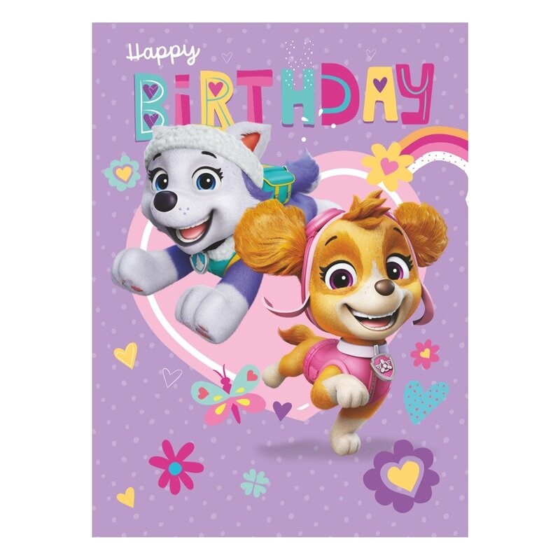 Paw Patrol Skye & Everest Verjaardagskaart