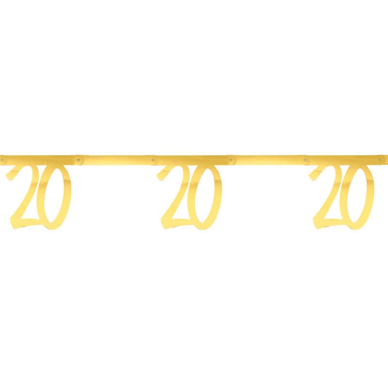 Gouden slinger 20-jarig feest 250 cm