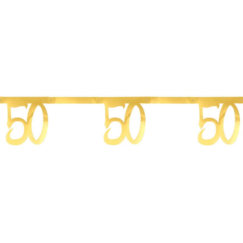 Gouden slinger 50-jarig feest 250 cm