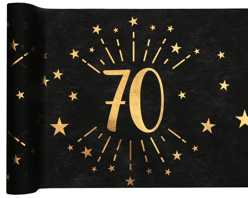 Tafelloper Zwart & Goud 70-jarig feest 5 meter