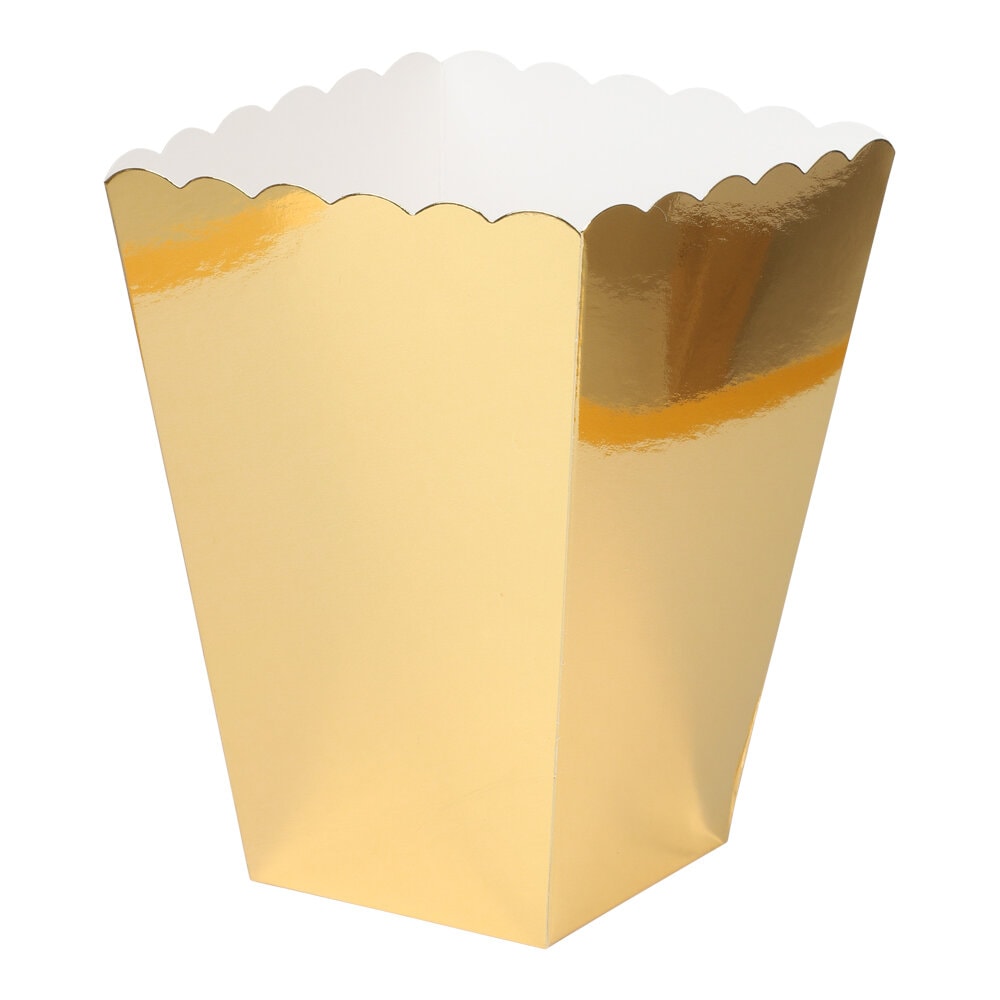 Goudgefolieerde Popcornbakjes 6 stuks
