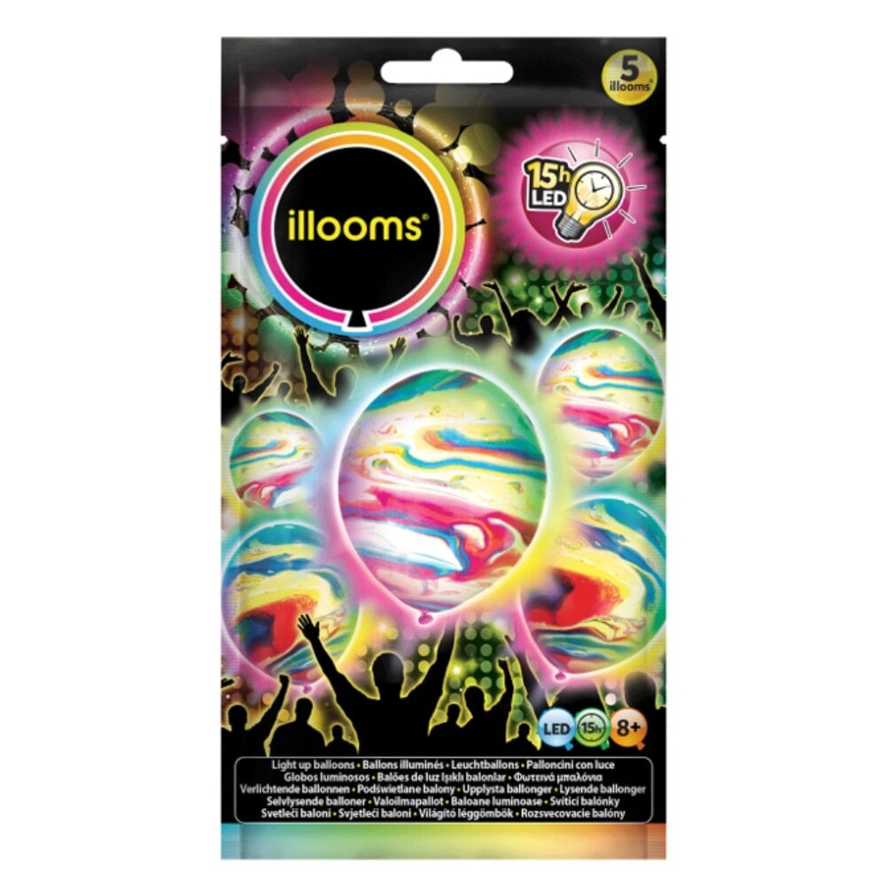 LED-ballonnen Disco Marble 5 stuks