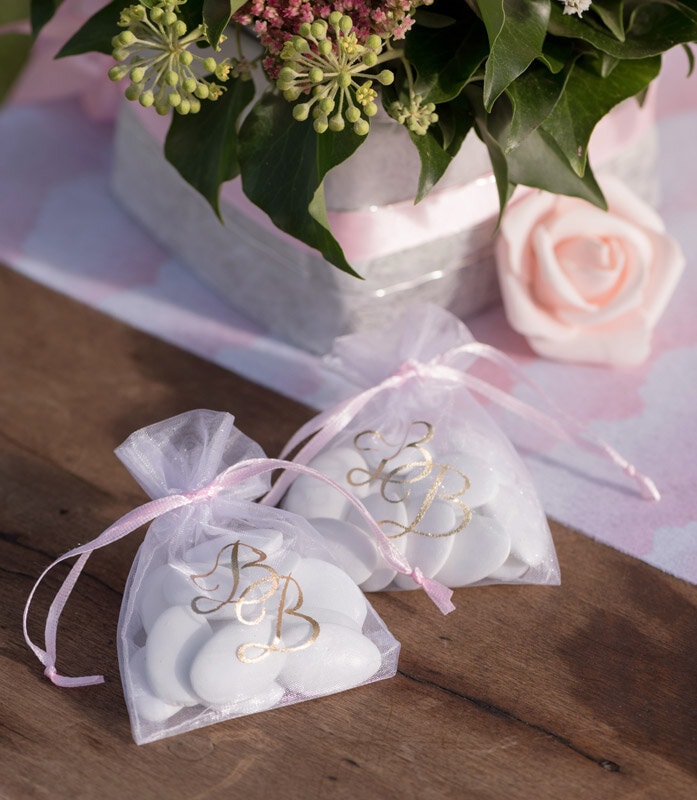 Baby Girl - Organza zakjes 6 stuks