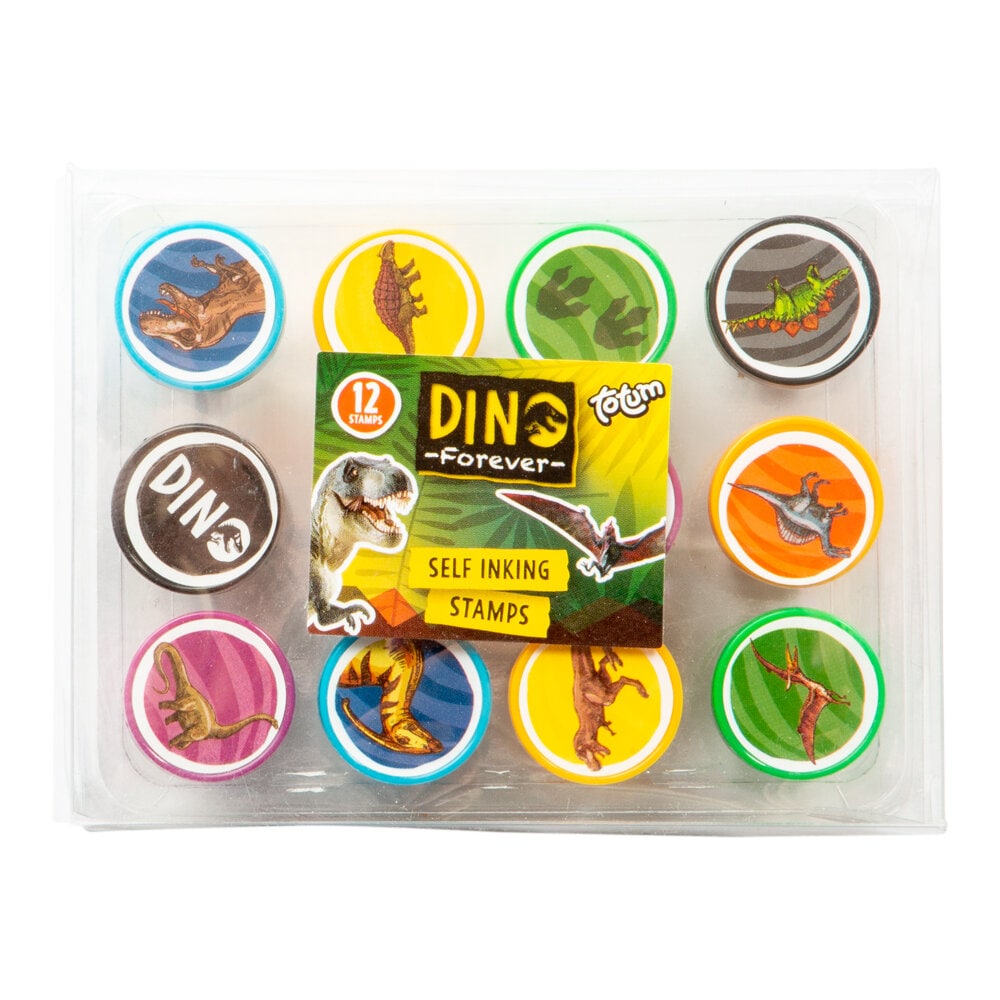 Stempelset Dinosaurus 12 stuks