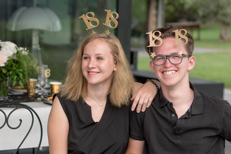 Partybril Goudglitter 80 jaar