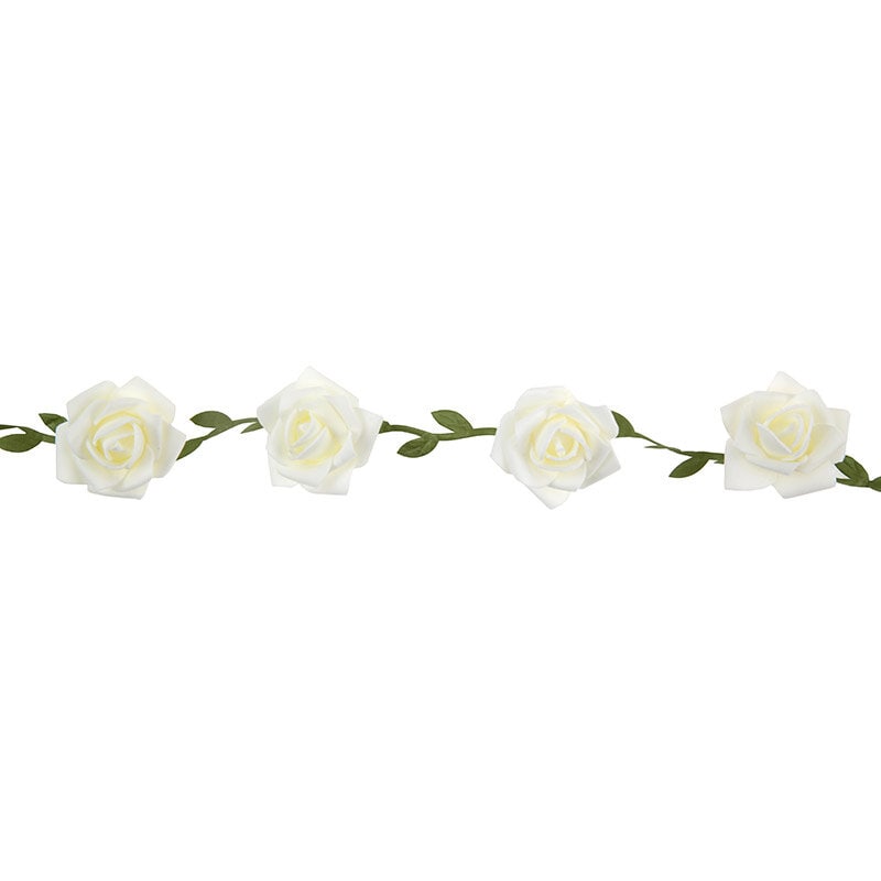 Slinger met witte rozen 120 cm