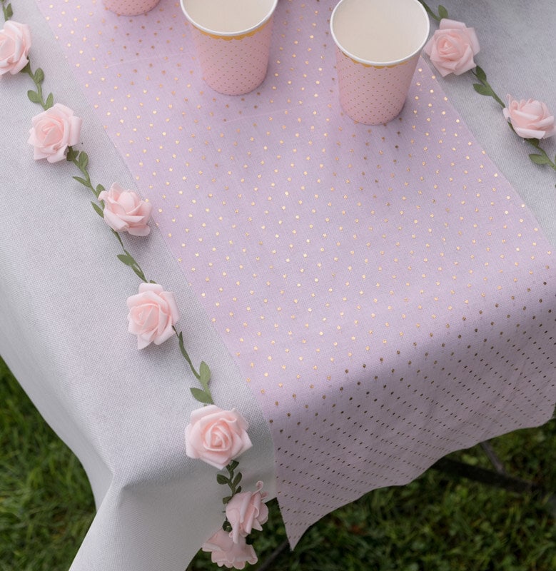 Slinger met roze rozen 120 cm