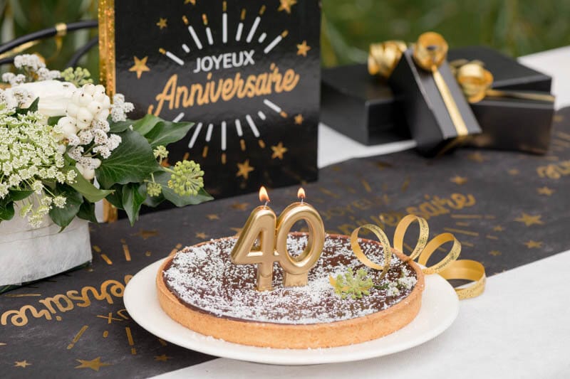 Taartkaars in Goud 70 jaar